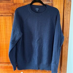 J. Crew Men's Deep Blue Crewneck Sweater